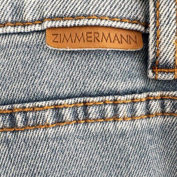Zimmermann Wide Leg Jeans in Light Blue, size 26 - Picture 7 of 10
